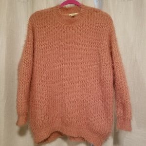 Pink Fuzzy Knit Sweater